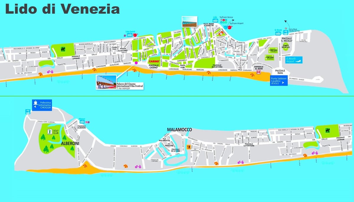 地図のリドベネチアイタリア