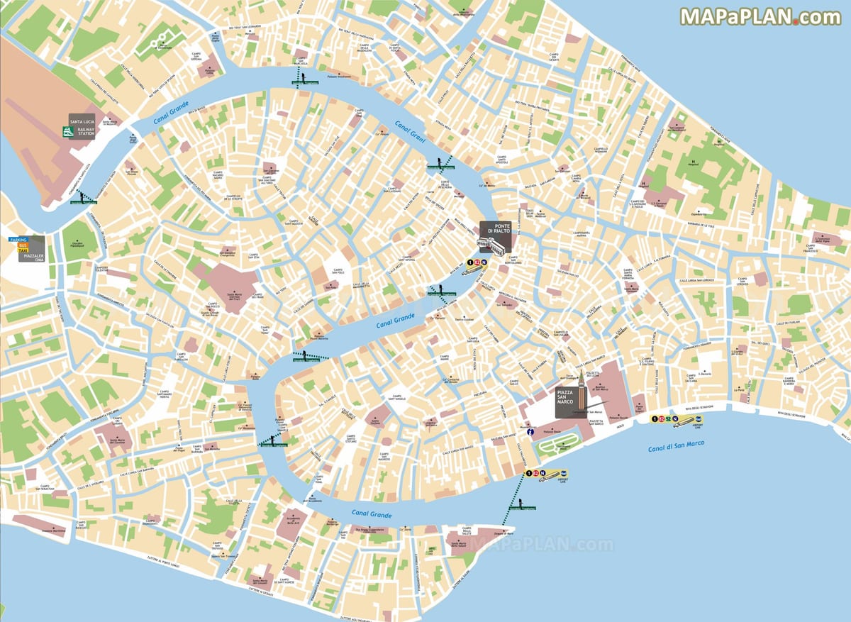 地図のヴェネツィア橋