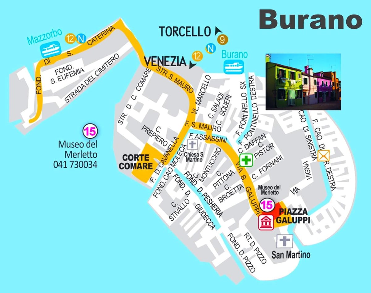 地図buranoヴェネツィア