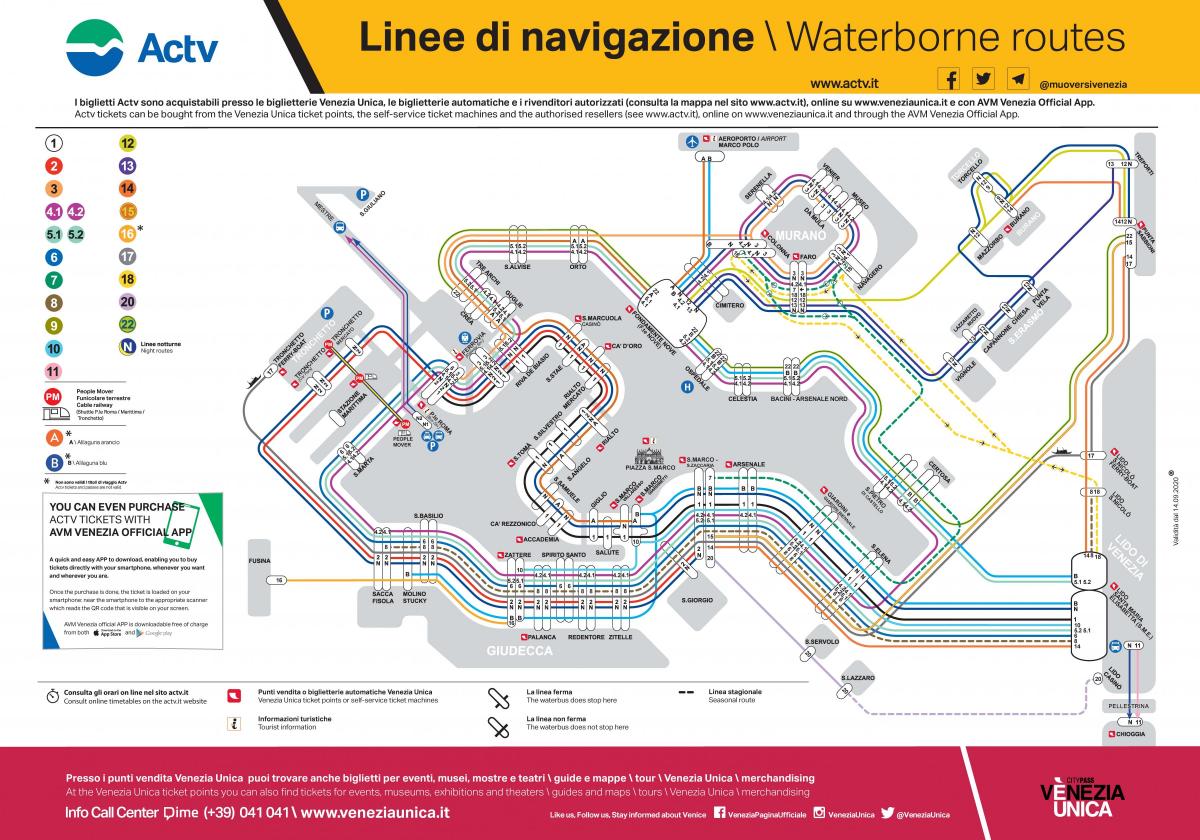 ベネチア水上バス地図