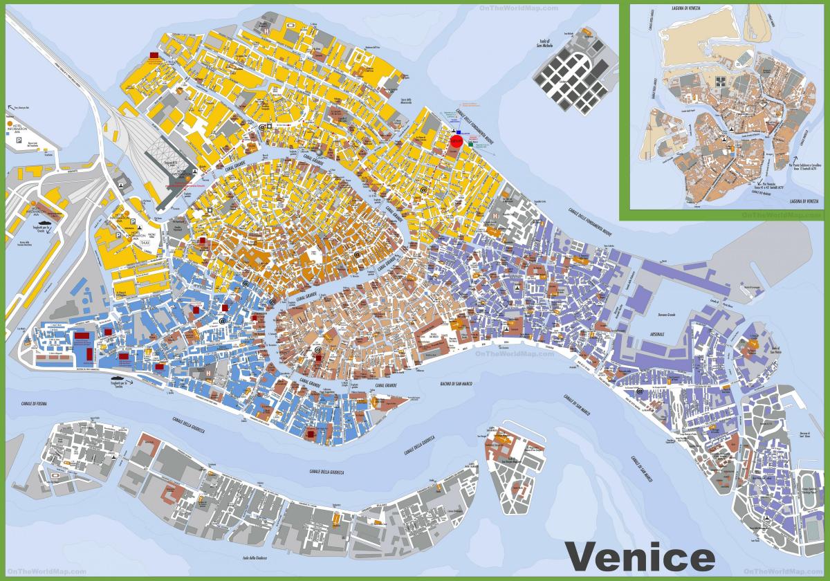 センターのヴェネツィアの地図