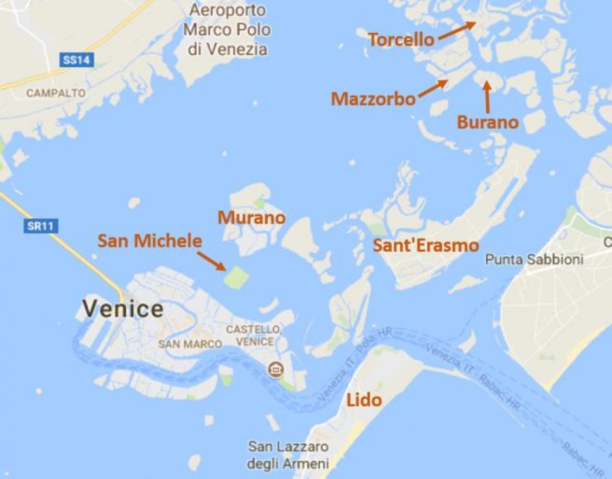 島ヴェネツィアの地図