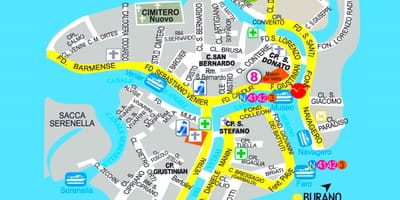 地図のムラーノヴェネツィア
