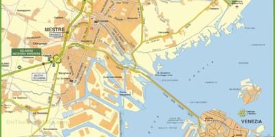 ヴェネチアメストレの地図