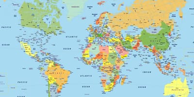 ヴェネツィアイタリアの世界地図