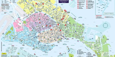 地図のヴェネツィアイタリアの名所