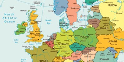 地図ベネチアの欧州の地図