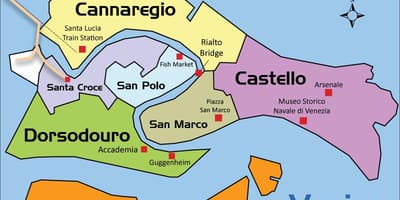 地図sestiereヴェネツィア 