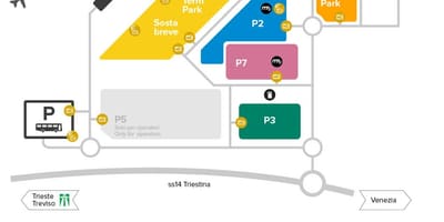 ヴェネツィアの地図の空港