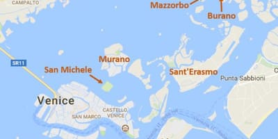 島ヴェネツィアの地図