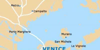 空港ヴェネツィアイタリアの地図
